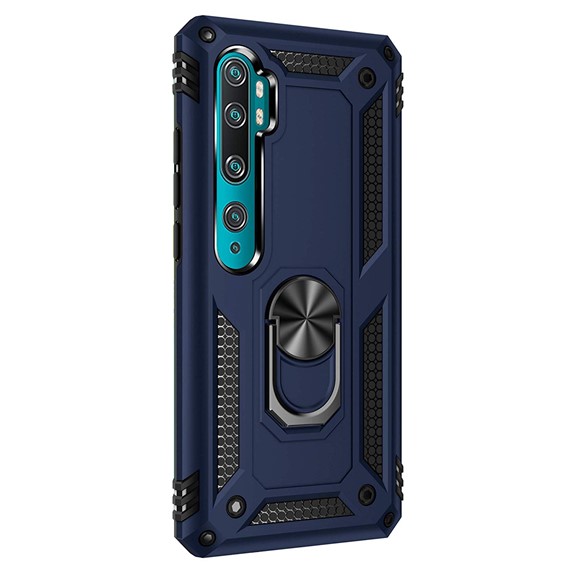 Microsonic Xiaomi Mi Note 10 Pro Kılıf Military Ring Holder Lacivert 2