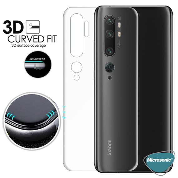 Microsonic Xiaomi Mi Note 10 Pro Ön Arka Kavisler Dahil Tam Ekran Kaplayıcı Film 2