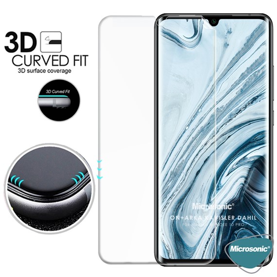 Microsonic Xiaomi Mi Note 10 Pro Ön Arka Kavisler Dahil Tam Ekran Kaplayıcı Film 3