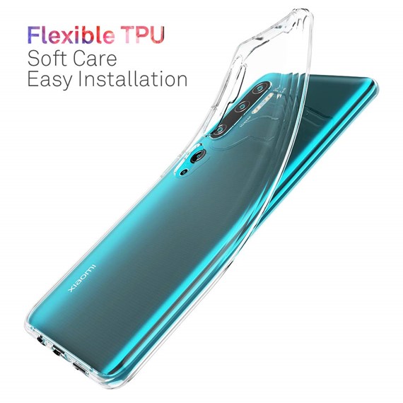 Microsonic Xiaomi Mi Note 10 Pro Kılıf Transparent Soft Beyaz 3