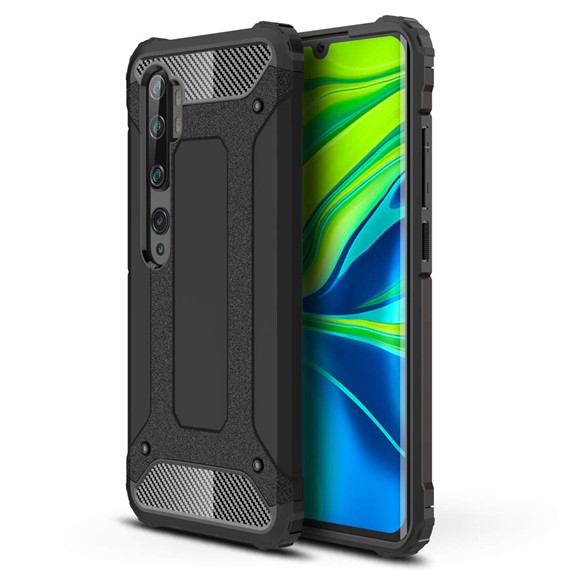 Microsonic Xiaomi Mi Note 10 Kılıf Rugged Armor Siyah 1