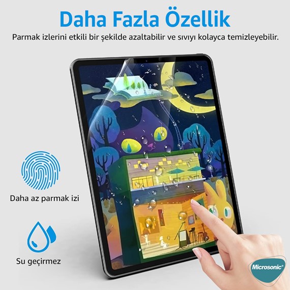 Microsonic Apple iPad 10 2 9 Nesil A2602-A2604-A2603-A2605 Paper Feel Kağıt Dokulu Mat Ekran Koruyucu 5
