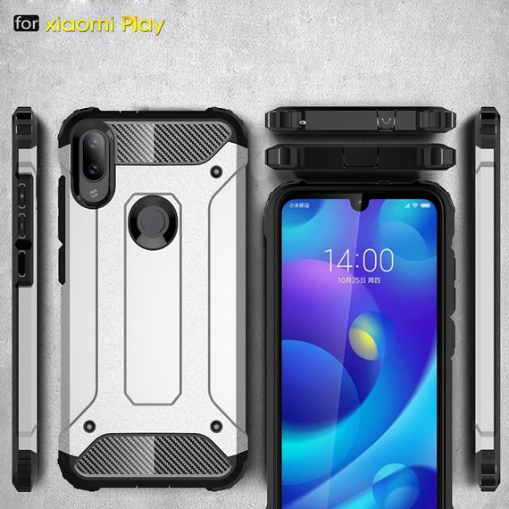 Microsonic Xiaomi Mi Play Kılıf Rugged Armor Siyah 5