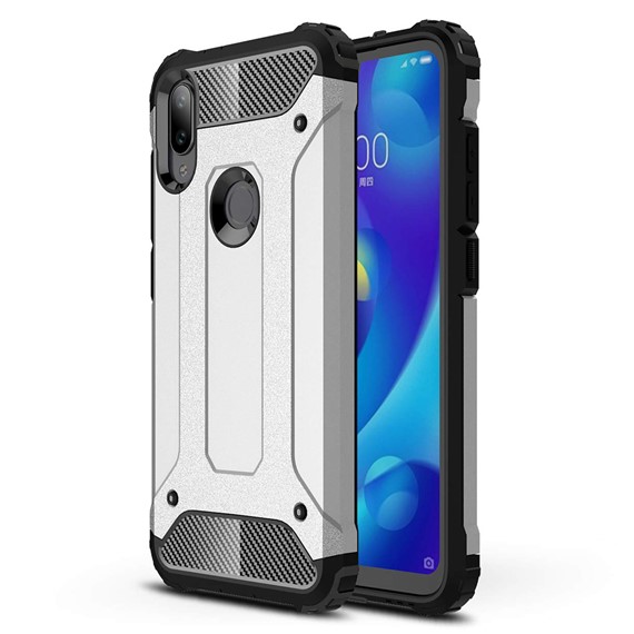 Microsonic Xiaomi Mi Play Kılıf Rugged Armor Gümüş 1