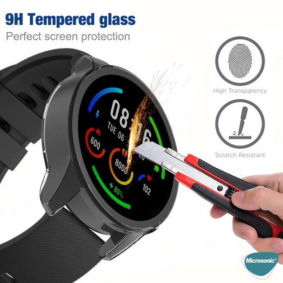 Microsonic Xiaomi Mi Watch Kılıf Clear Premium Slim WatchBand Şeffaf 4