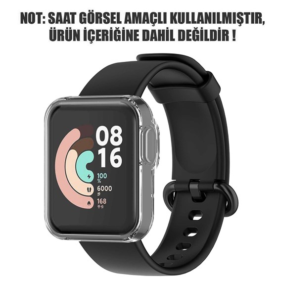 Microsonic Xiaomi Mi Watch Lite Kılıf 360 Full Round Soft Silicone Şeffaf 2