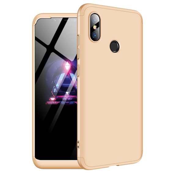 Microsonic Xiaomi Mi 8 Kılıf Double Dip 360 Protective Gold 1