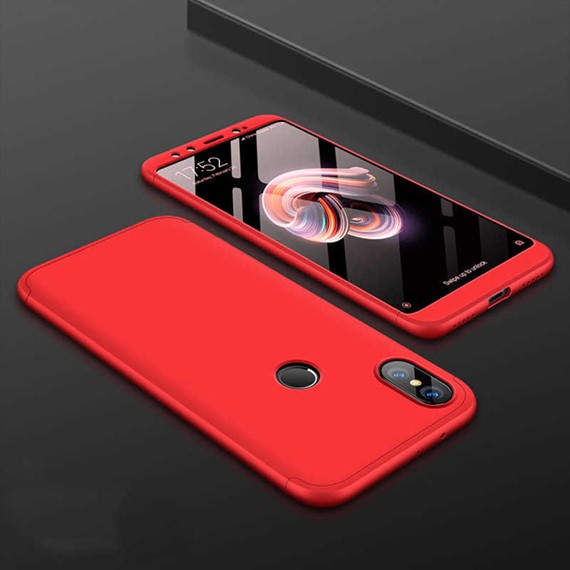 Microsonic Xiaomi Mi 8 Kılıf Double Dip 360 Protective Kırmızı 3