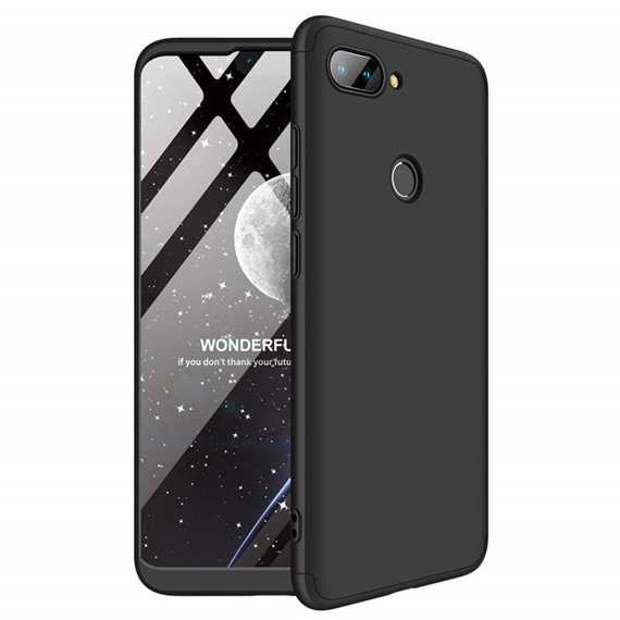 Microsonic Xiaomi Mi 8 Lite Kılıf Double Dip 360 Protective Siyah 1