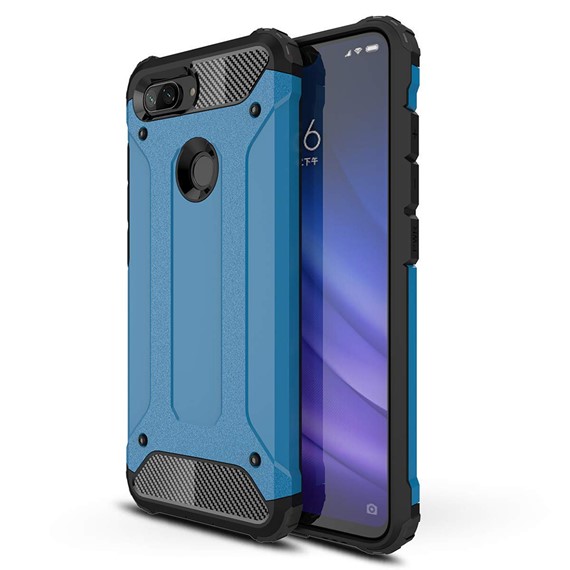 Microsonic Xiaomi Mi 8 Lite Kılıf Rugged Armor Mavi 1