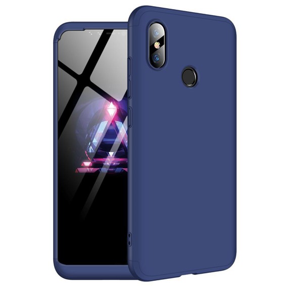 Microsonic Xiaomi Mi 8 SE Kılıf Double Dip 360 Protective Lacivert 1