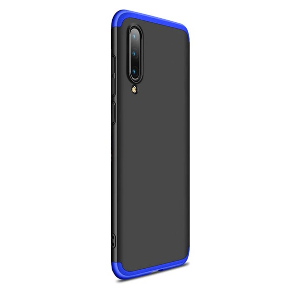 Microsonic Xiaomi Mi 9 Kılıf Double Dip 360 Protective Siyah Mavi 2