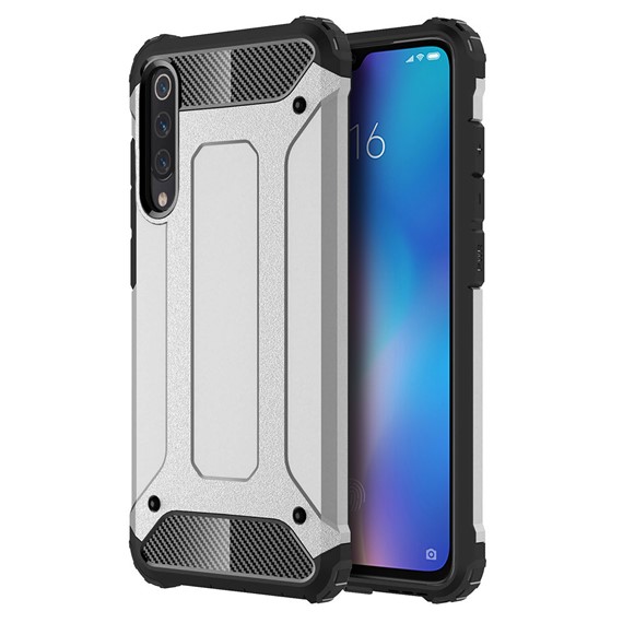 Microsonic Xiaomi Mi 9 SE Kılıf Rugged Armor Gümüş 1