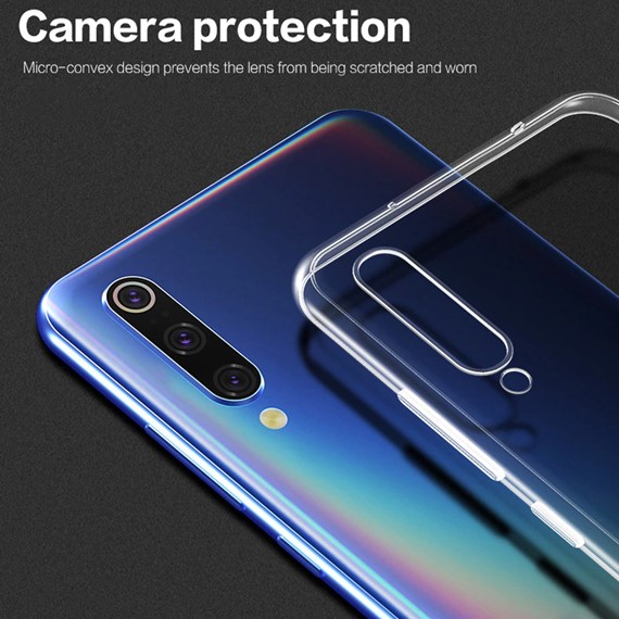 Microsonic Xiaomi Mi 9 Kılıf Transparent Soft Beyaz 4