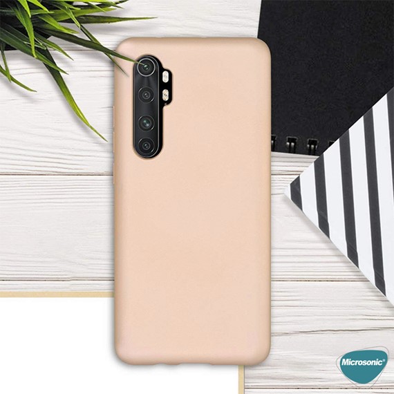 Microsonic Matte Silicone Xiaomi Mi Note 10 Lite Kılıf Siyah 4