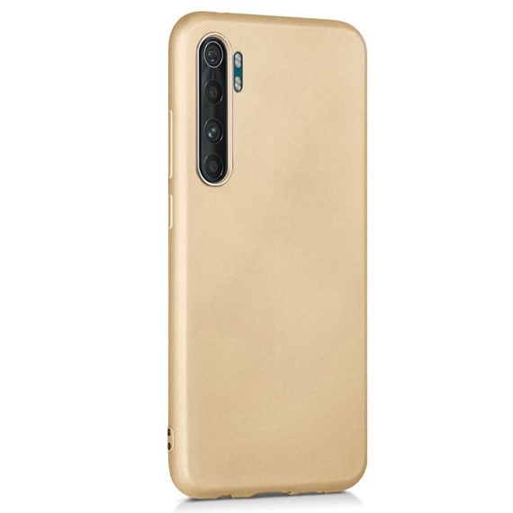 Microsonic Matte Silicone Xiaomi Mi Note 10 Lite Kılıf Gold 2
