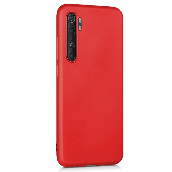 Microsonic Matte Silicone Xiaomi Mi Note 10 Lite Kılıf Kırmızı 2