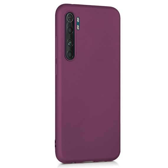 Microsonic Matte Silicone Xiaomi Mi Note 10 Lite Kılıf Mor 2
