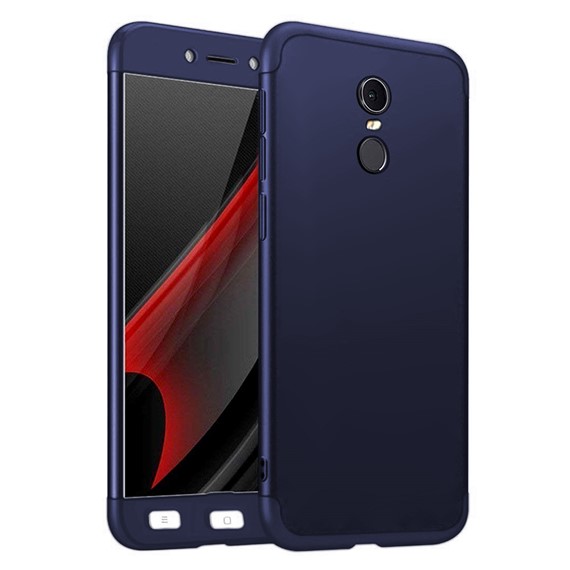 Microsonic Xiaomi Redmi Note 4X Kılıf Double Dip 360 Protective Lacivert 1