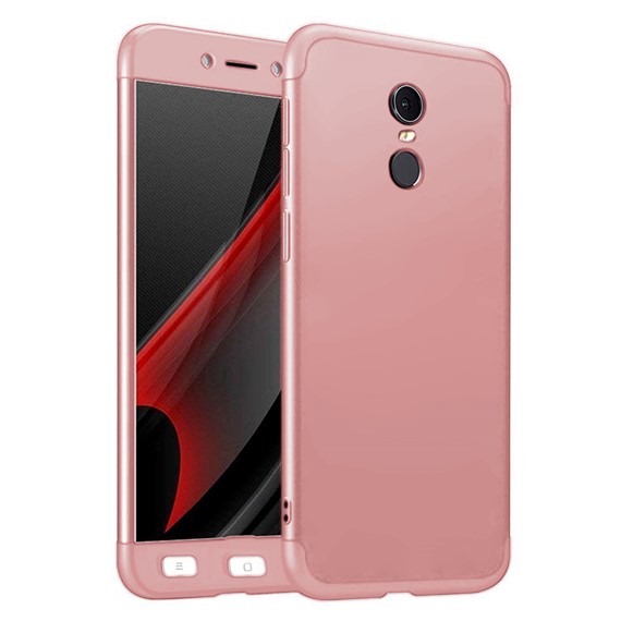 Microsonic Xiaomi Redmi Note 4X Kılıf Double Dip 360 Protective Rose Gold 1