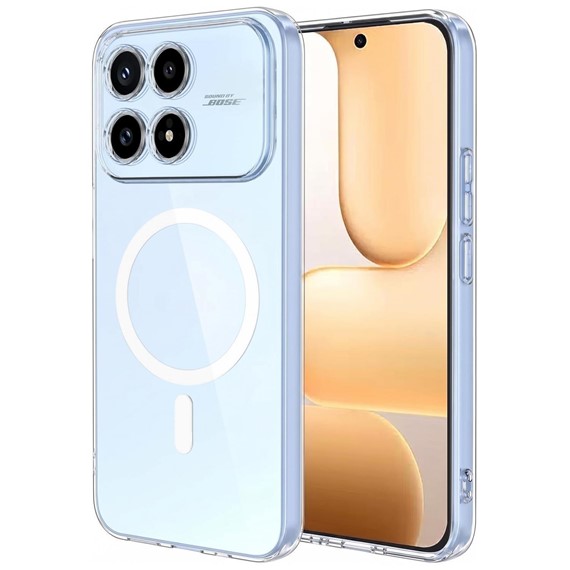 Microsonic Xiaomi Poco F8 Pro Kılıf MagSafe Clear Sararmaz Şeffaf 1