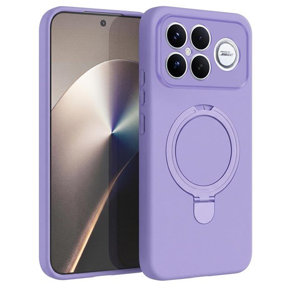 Microsonic Xiaomi Poco F8 Ultra Kılıf Aura Stant MagSafe Lila 1