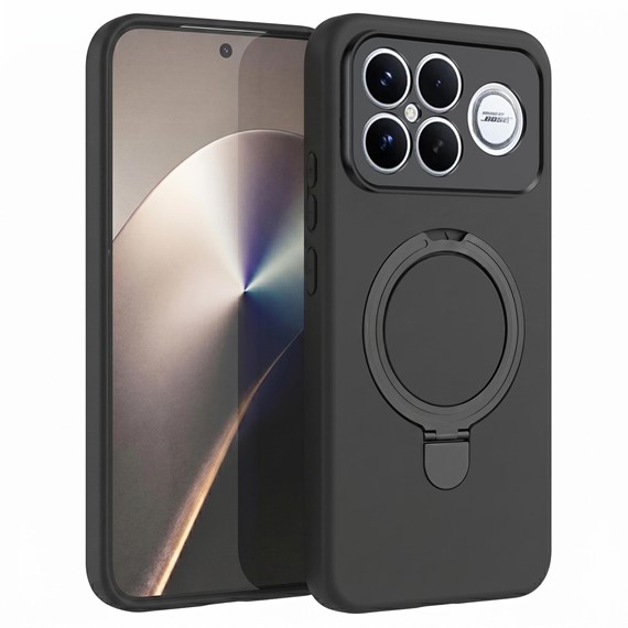 Microsonic Xiaomi Poco F8 Ultra Kılıf Aura Stant MagSafe Siyah 1