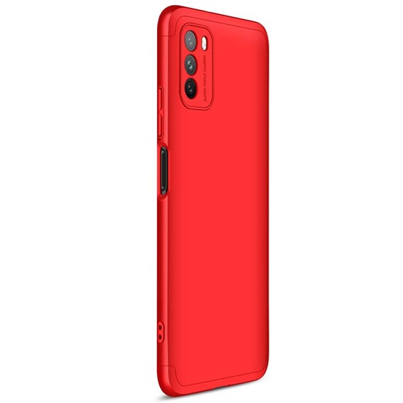 Microsonic Xiaomi Poco M3 Kılıf Double Dip 360 Protective Kırmızı 2