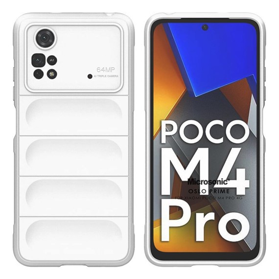 Microsonic Xiaomi Poco M4 Pro 4G Kılıf Oslo Prime Beyaz 1