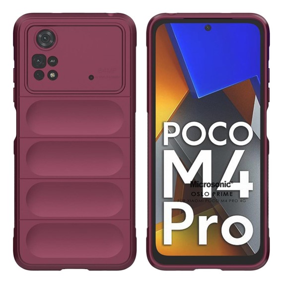 Microsonic Xiaomi Poco M4 Pro 4G Kılıf Oslo Prime Bordo 1