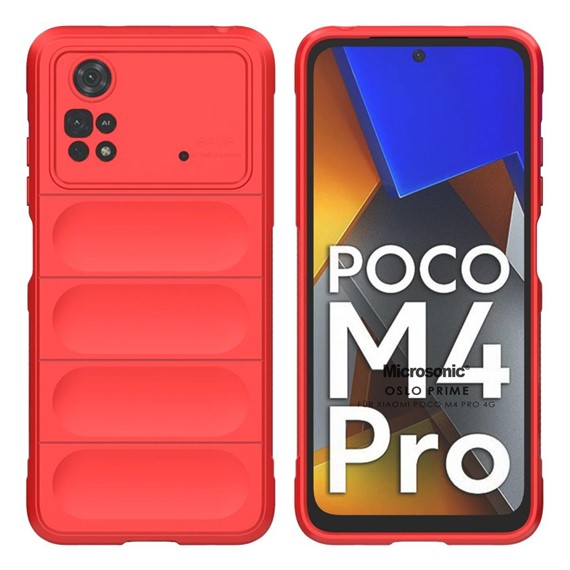 Microsonic Xiaomi Poco M4 Pro 4G Kılıf Oslo Prime Kırmızı 1