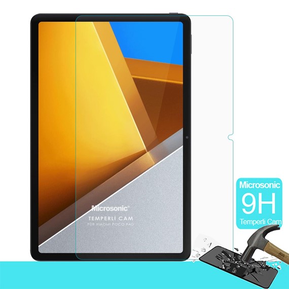 Microsonic Xiaomi Poco Pad Tempered Glass Cam Ekran Koruyucu 2
