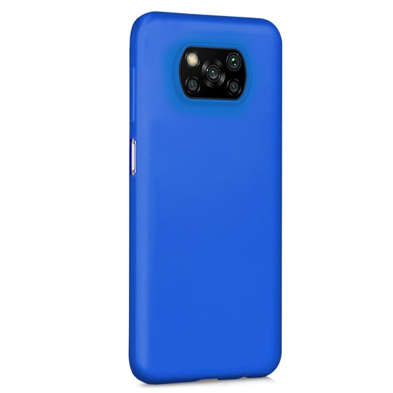 Microsonic Matte Silicone Xiaomi Poco X3 Pro Kılıf Mavi 2