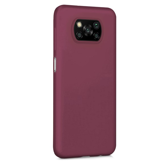 Microsonic Matte Silicone Xiaomi Poco X3 Pro Kılıf Mor 2