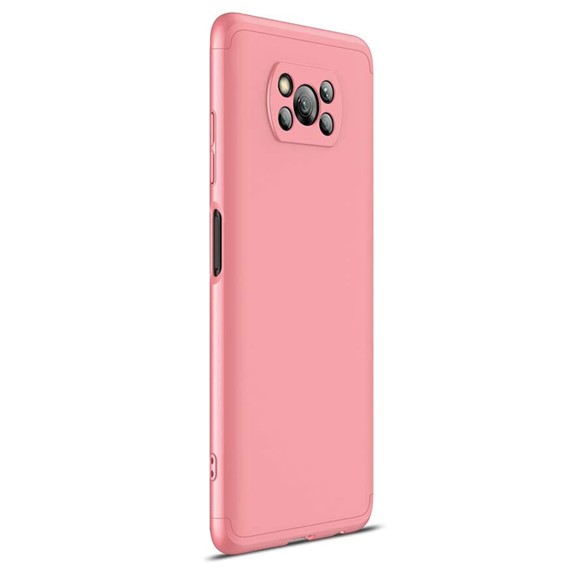 Microsonic Xiaomi Poco X3 Pro Kılıf Double Dip 360 Protective Rose Gold 2