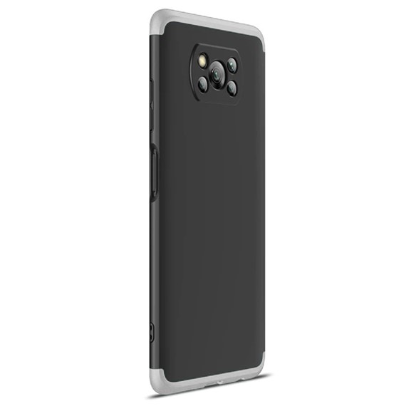 Microsonic Xiaomi Poco X3 Pro Kılıf Double Dip 360 Protective Siyah Gri 2