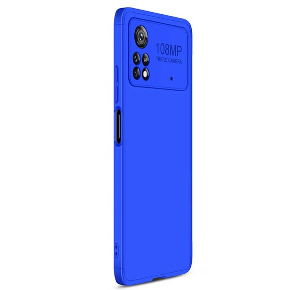 Microsonic Xiaomi Poco X4 Pro 5G Kılıf Double Dip 360 Protective Mavi 2