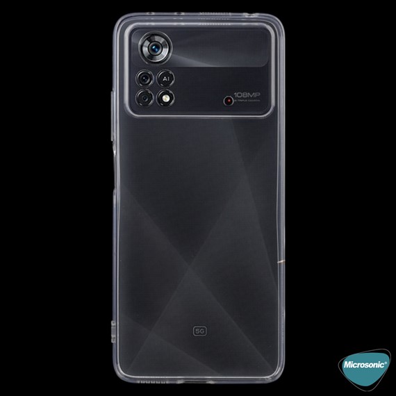 Microsonic Xiaomi Poco X4 Pro 5G Kılıf Transparent Soft Şeffaf 5