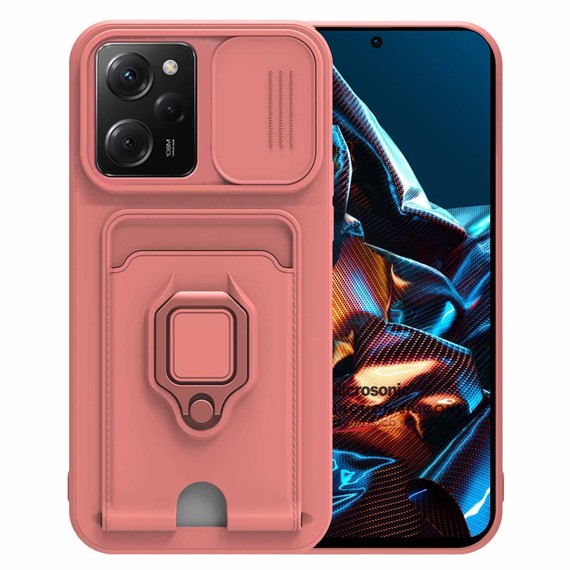 Microsonic Xiaomi Poco X5 Pro Kılıf Multifunction Silicone Pembe 1