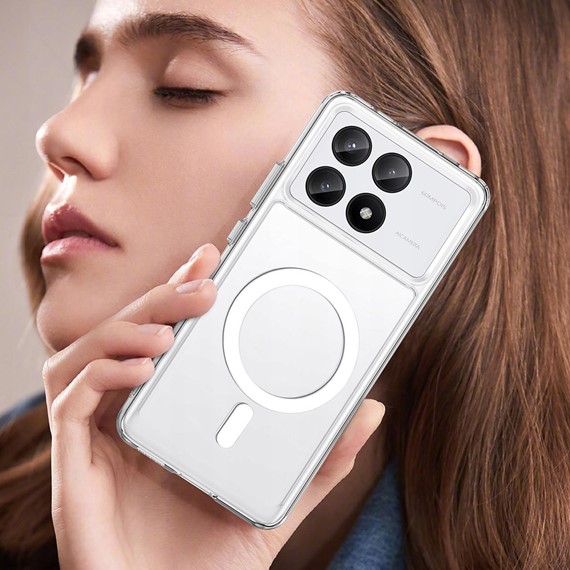 Microsonic Xiaomi Poco X6 Pro 5G Kılıf MagSafe Clear Sararmaz Şeffaf 3