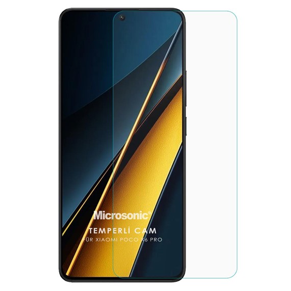 Microsonic Xiaomi Poco X6 Pro 5G Tempered Glass Cam Ekran Koruyucu 1