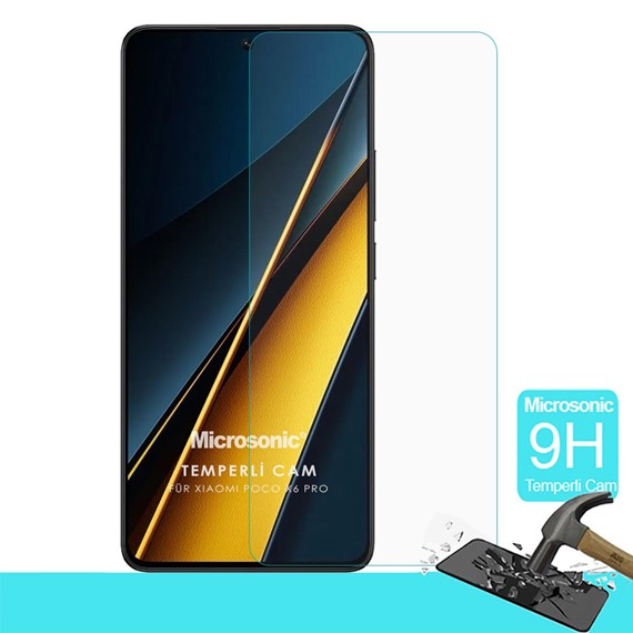 Microsonic Xiaomi Poco X6 Pro 5G Tempered Glass Cam Ekran Koruyucu 2