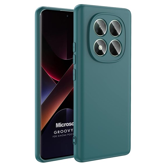 Microsonic Xiaomi Poco X7 Kılıf Groovy Soft Koyu Yeşil 1