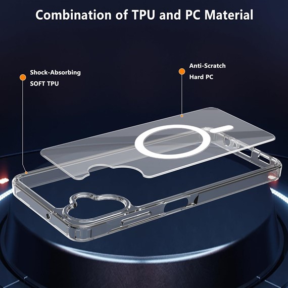 Microsonic Xiaomi Mi 13T Pro Kılıf MagSafe Clear Soft Şeffaf 3