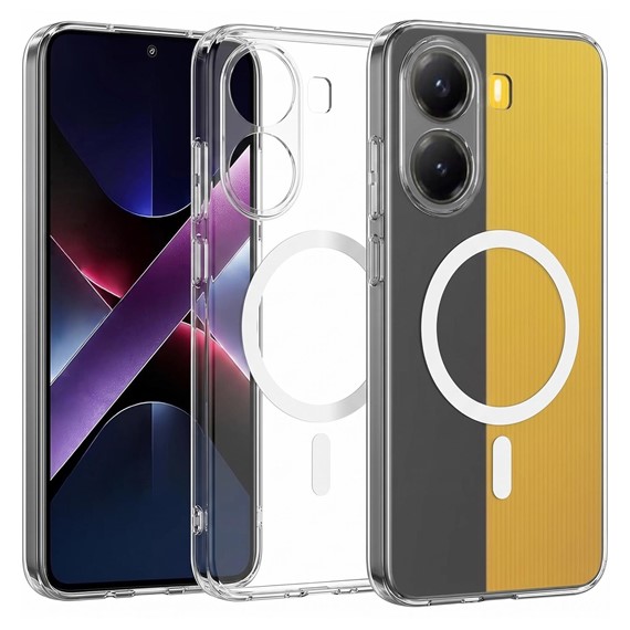 Microsonic Xiaomi Poco X7 Pro Kılıf MagSafe Clear Sararmaz Şeffaf 2