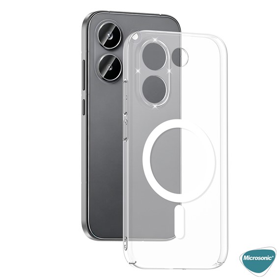 Microsonic Xiaomi Poco X8 Pro Kılıf MagSafe Clear Sararmaz Şeffaf 3
