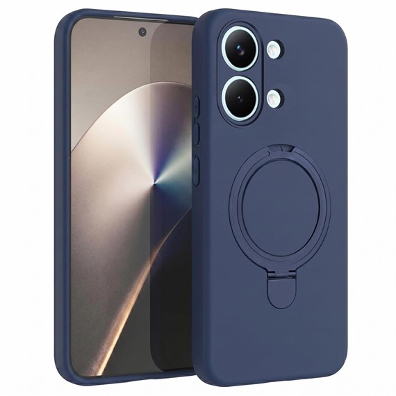 Microsonic Xiaomi Poco X8 Pro Max Kılıf Aura Stant MagSafe Lacivert 1