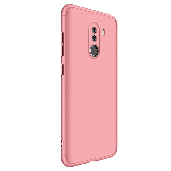 Microsonic Xiaomi Pocophone F1 Kılıf Double Dip 360 Protective Rose Gold 2