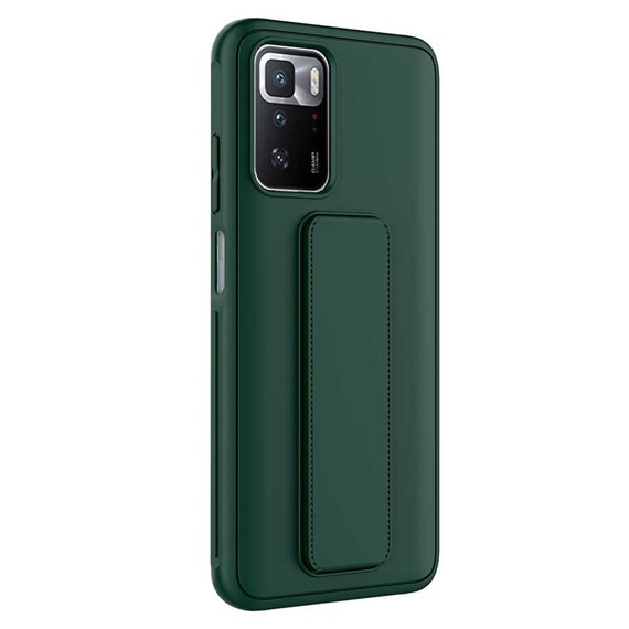 Microsonic Xiaomi Redmi 10 Kılıf Hand Strap Koyu Yeşil 2