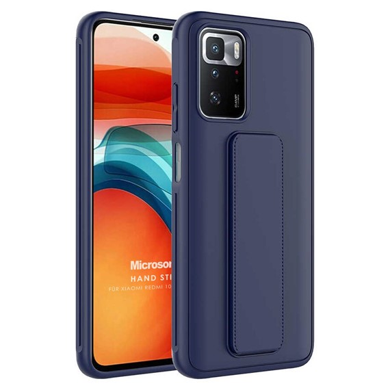 Microsonic Xiaomi Redmi 10 Kılıf Hand Strap Lacivert 1